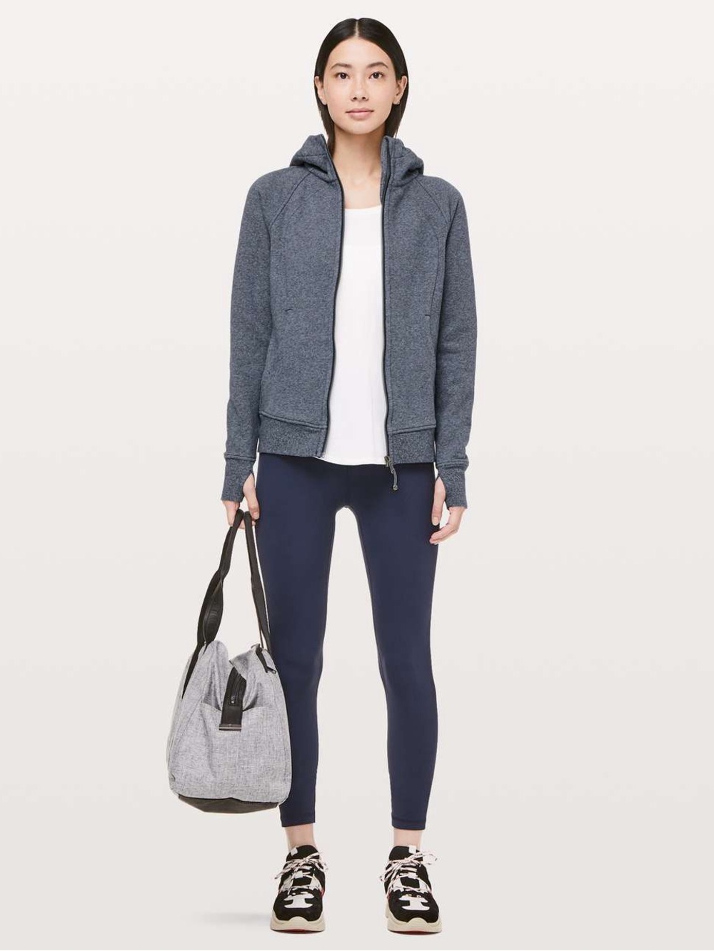 Lululemon Scuba Hoodie Heathered Speckled True Navy Size 10 - Picture 2 of 9